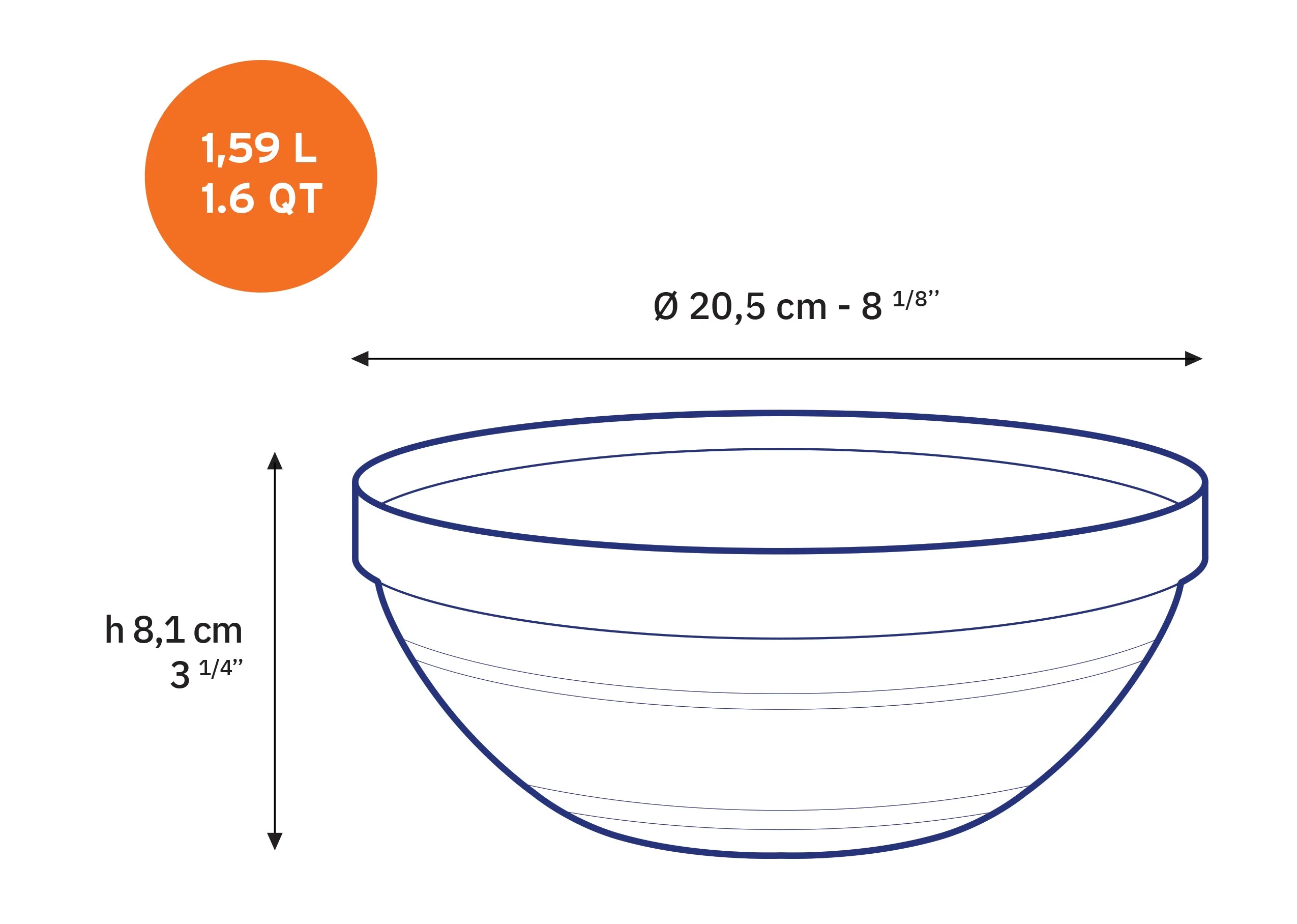 Le Gigogne® Green Stackable Glass Bowl - Set of 6 - Image 6