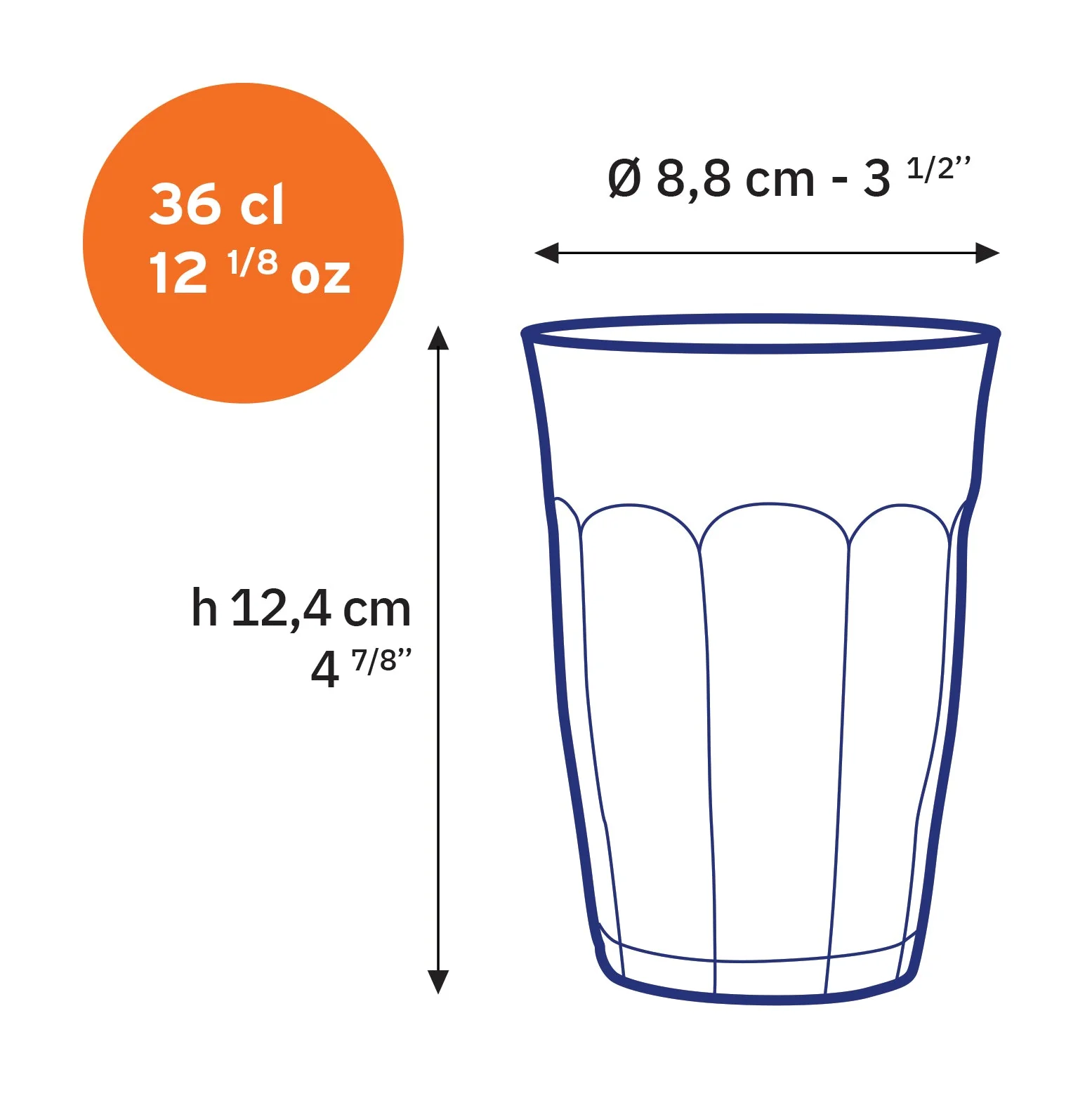 Le Picardie® Grey Glass Tumbler - Set of 6 - Image 6
